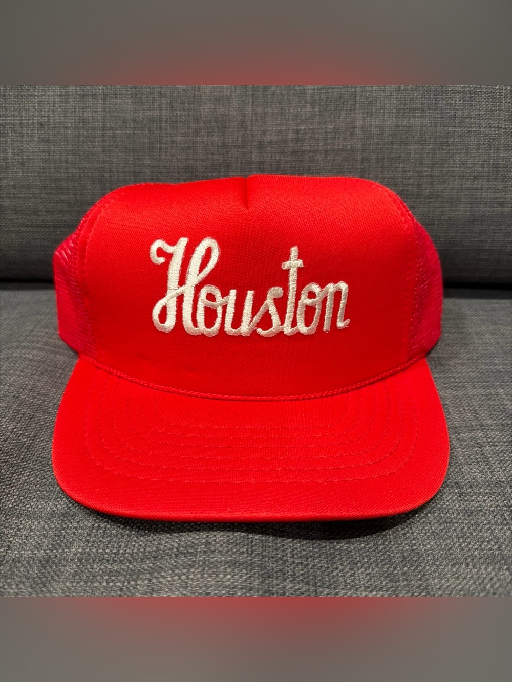 Houston Snapback Hat Trucker Rope Adjustable Red Men’s Medium / Large